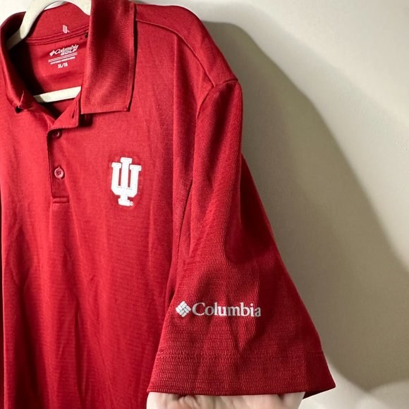 Columbia Golf Red Indiana Hoosiers Short Sleeve Polo Men's XL - Picture 2 of 5
